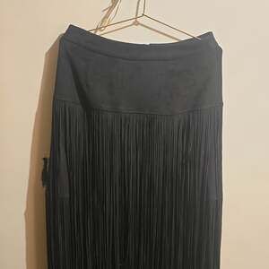 Swayed West Fringe Skirt — ,